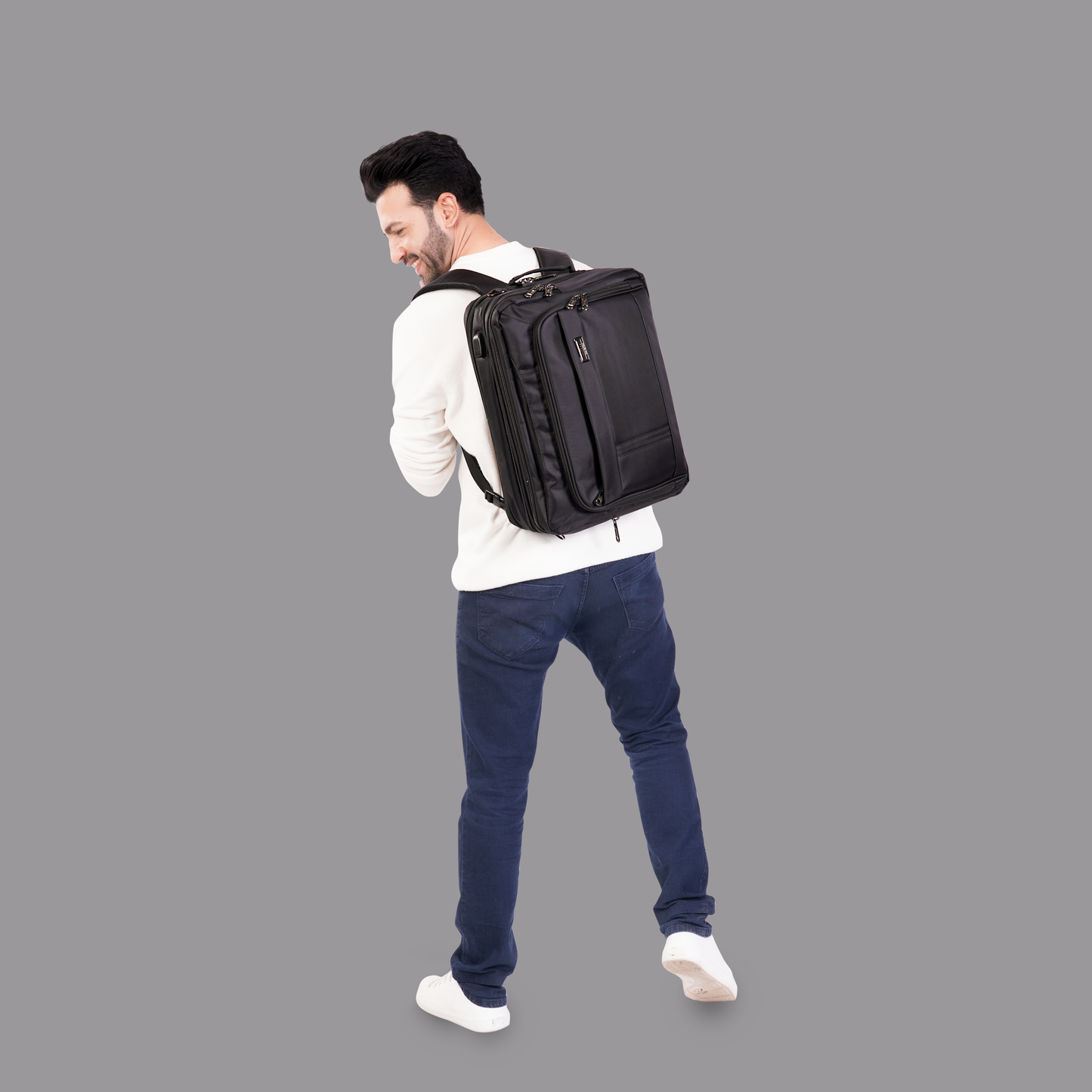 The Briefcase CEO Backpack - Black Winsor