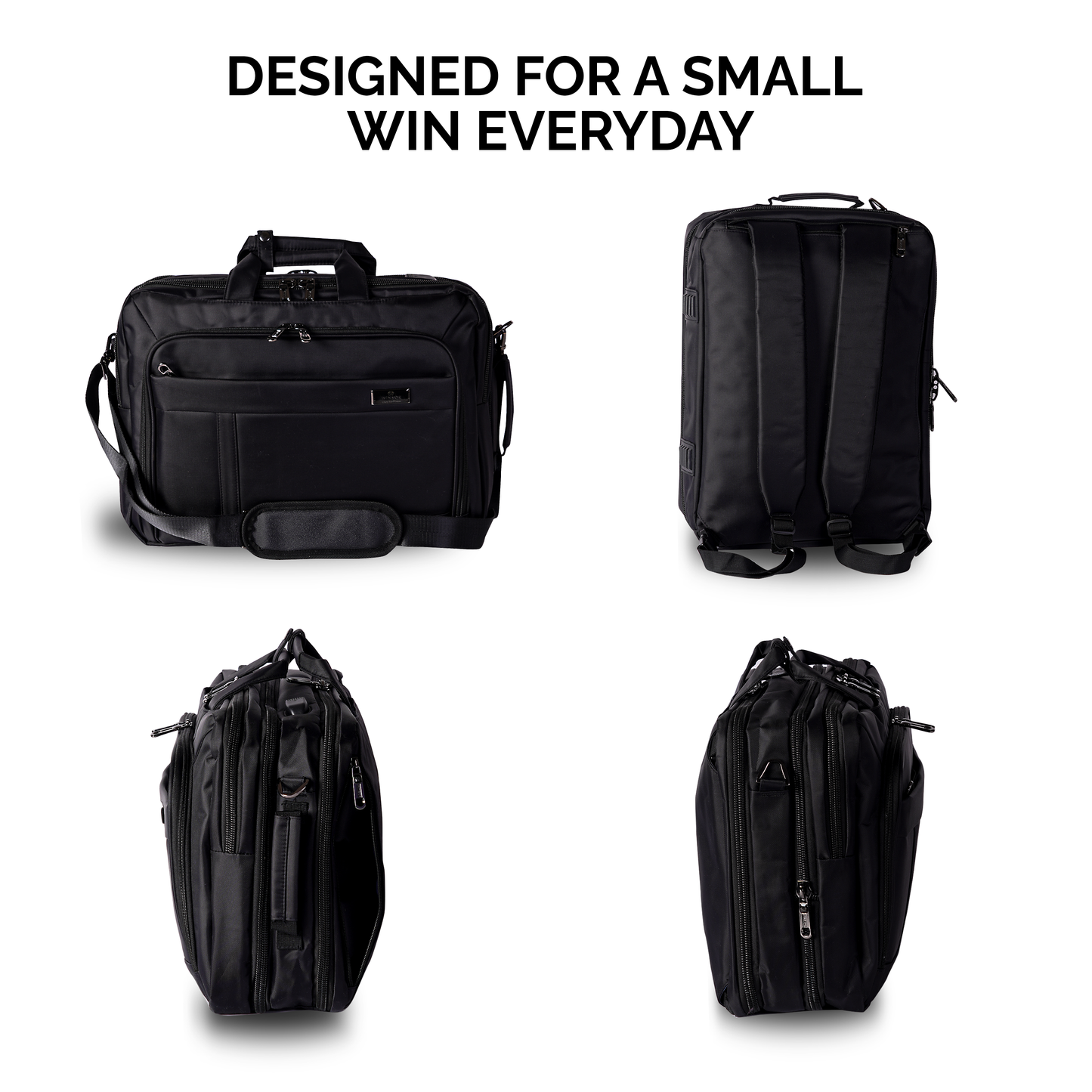 The Briefcase CEO Backpack - Black Winsor